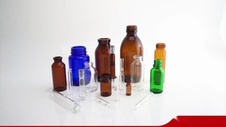 Frascos de vidrio para jarabe para productos farmacéuticos con color ámbar o transparente