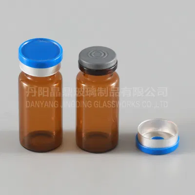 Frascos/botella médicos de vidrio tubular farmacéutico con tapa desprendible y lentes de contacto con tapón de goma