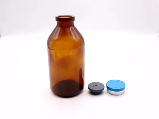 Botellas de infusión de vidrio moldeado farmacéutico ámbar de la botella de infusión